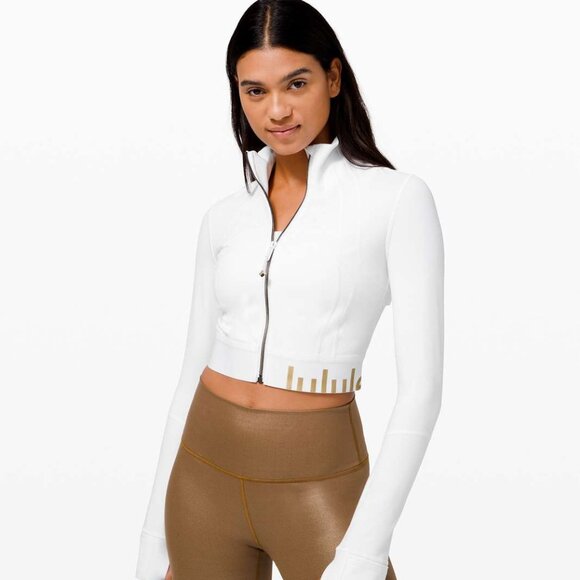 lululemon athletica Jackets & Blazers - Lululemon Define Jacket Cropped SPECIAL EDITION *Gold White